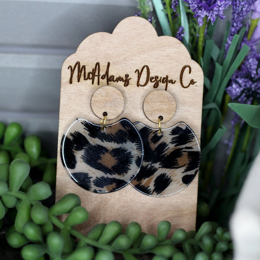 Wood & Acrylic Earrings