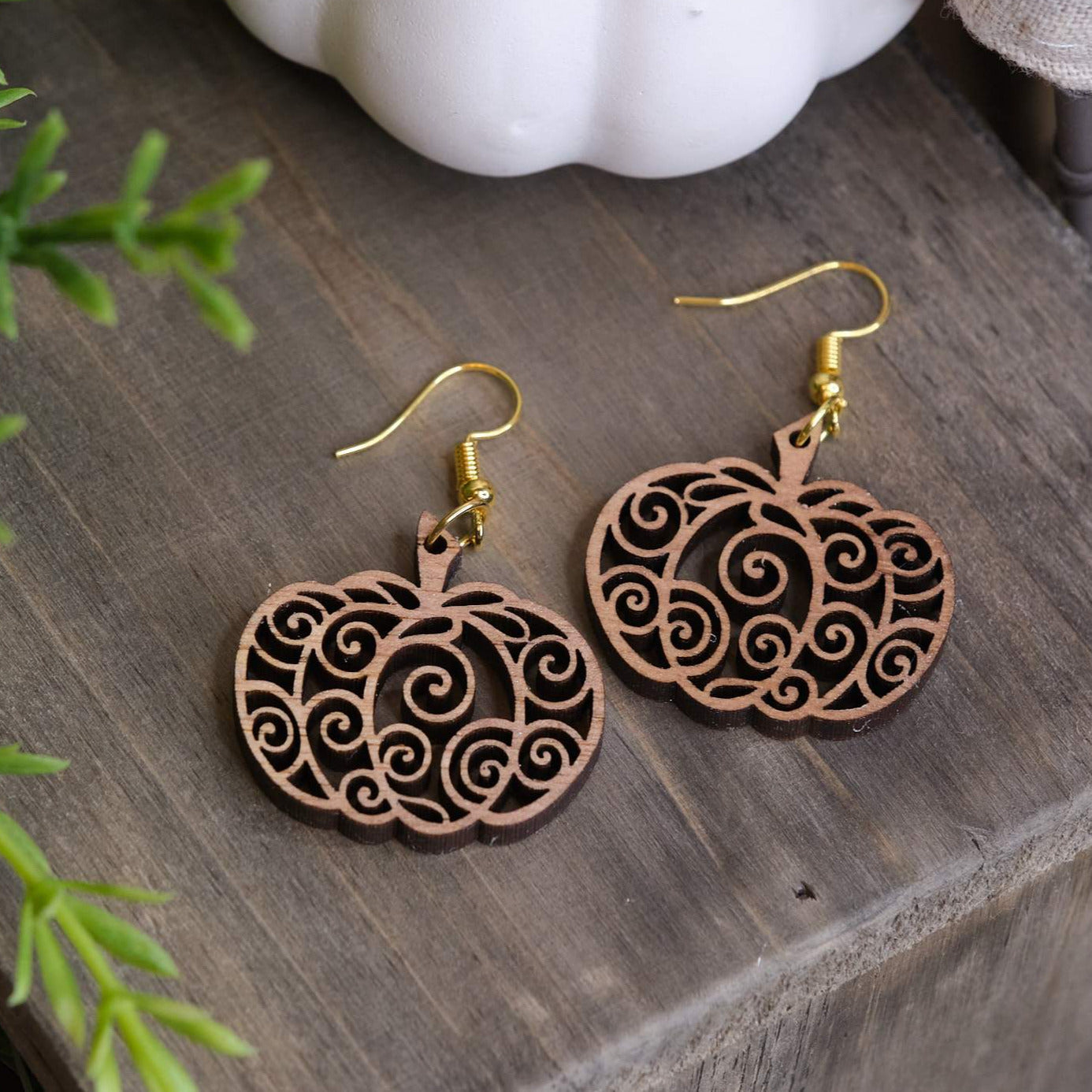 Pumpkin Swirl Earrings