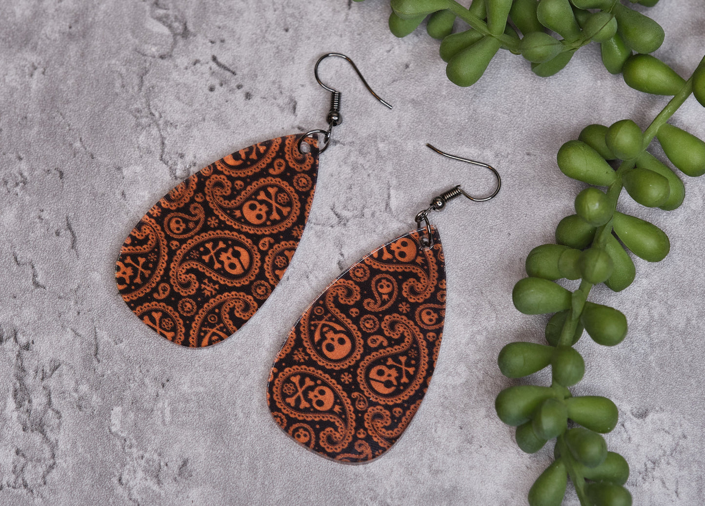 Halloween Skull Acrylic Earrings