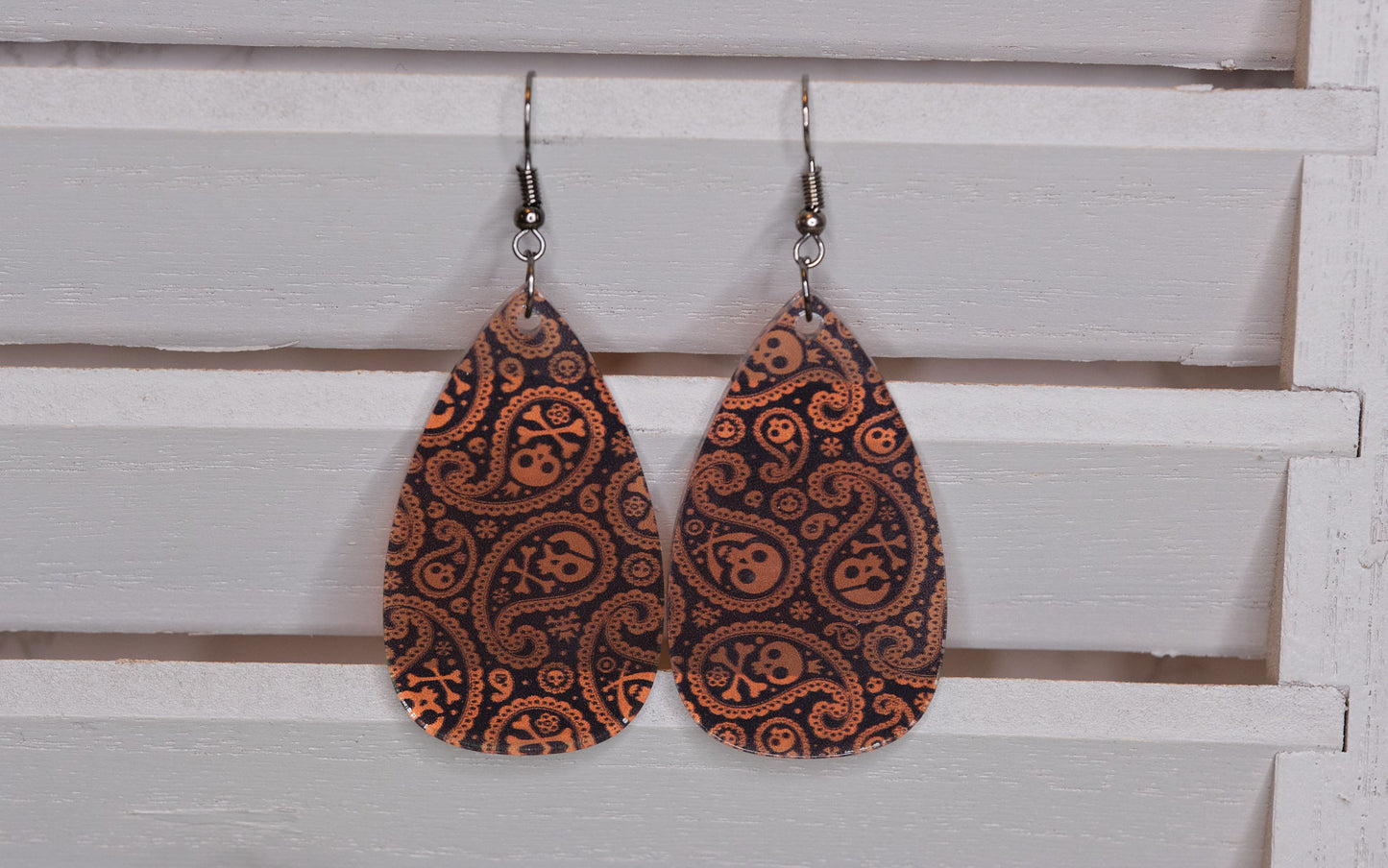 Halloween Skull Acrylic Earrings