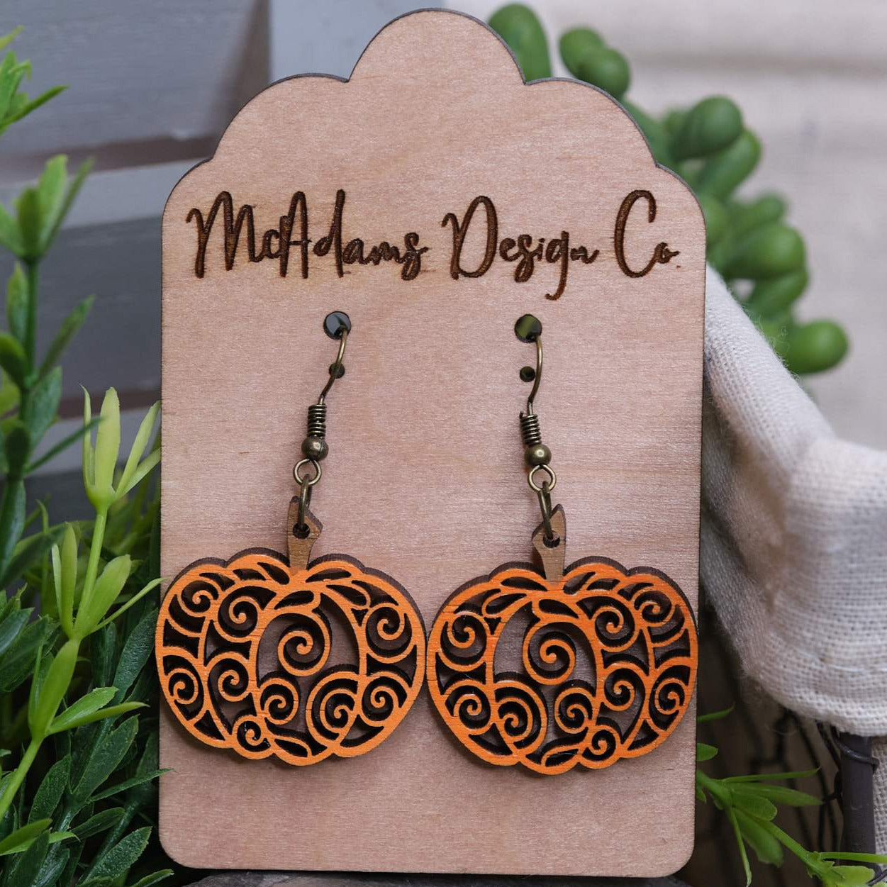 Pumpkin Swirl Earrings