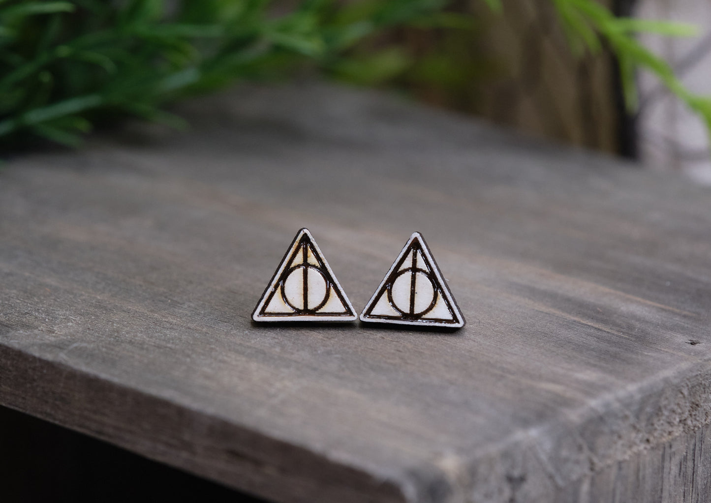 Harry Potter Deathly Hallows Inspired Stud
