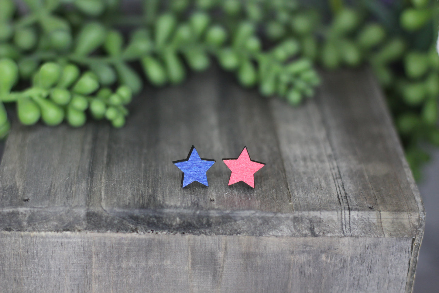 Mismatched Star Studs