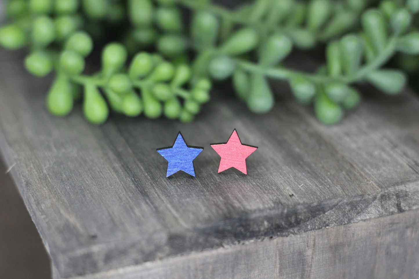 Mismatched Star Studs