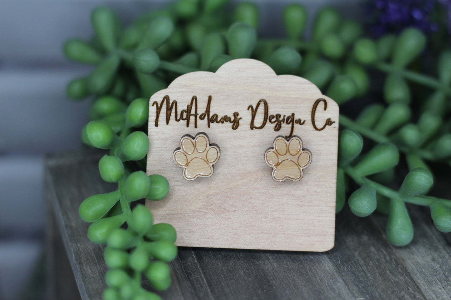 Paw Print Stud