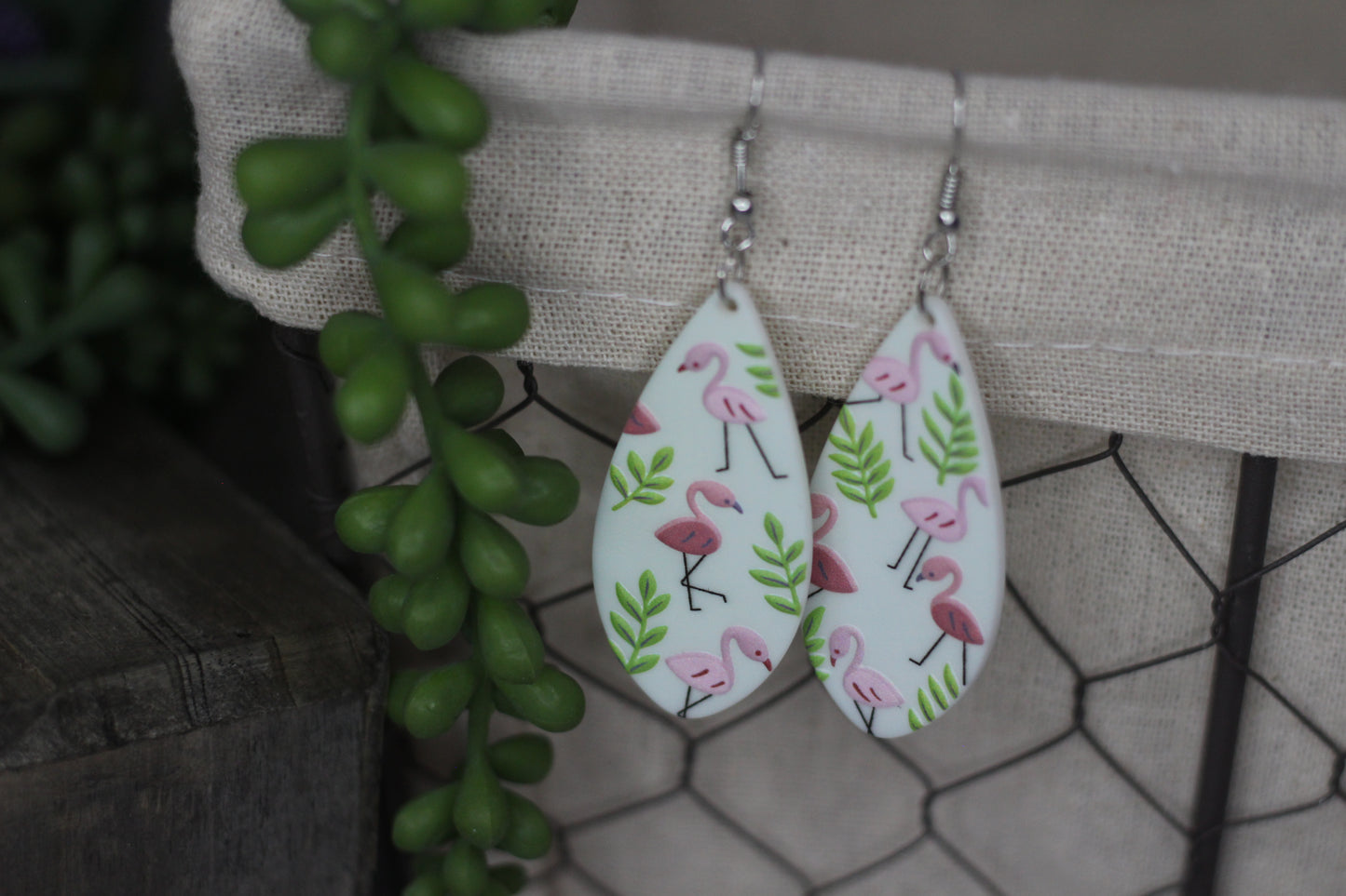 Acrylic Flamingo Earrings