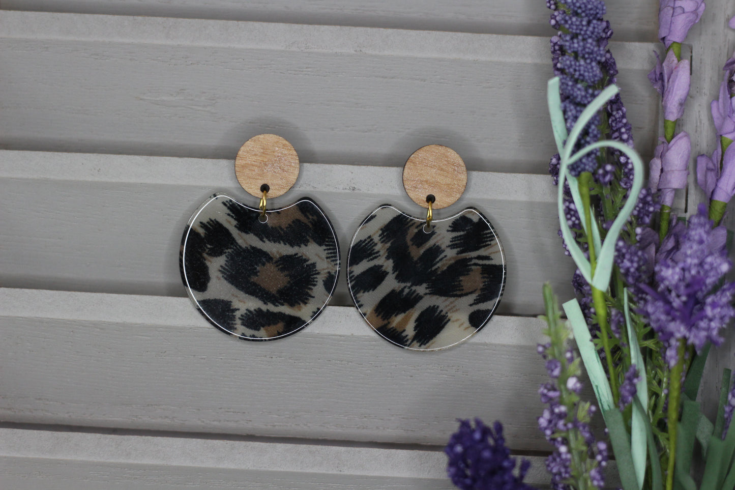 Wood & Acrylic Earrings