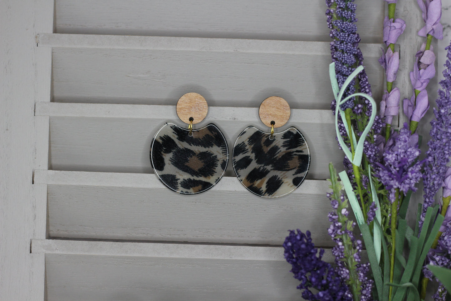 Wood & Acrylic Earrings