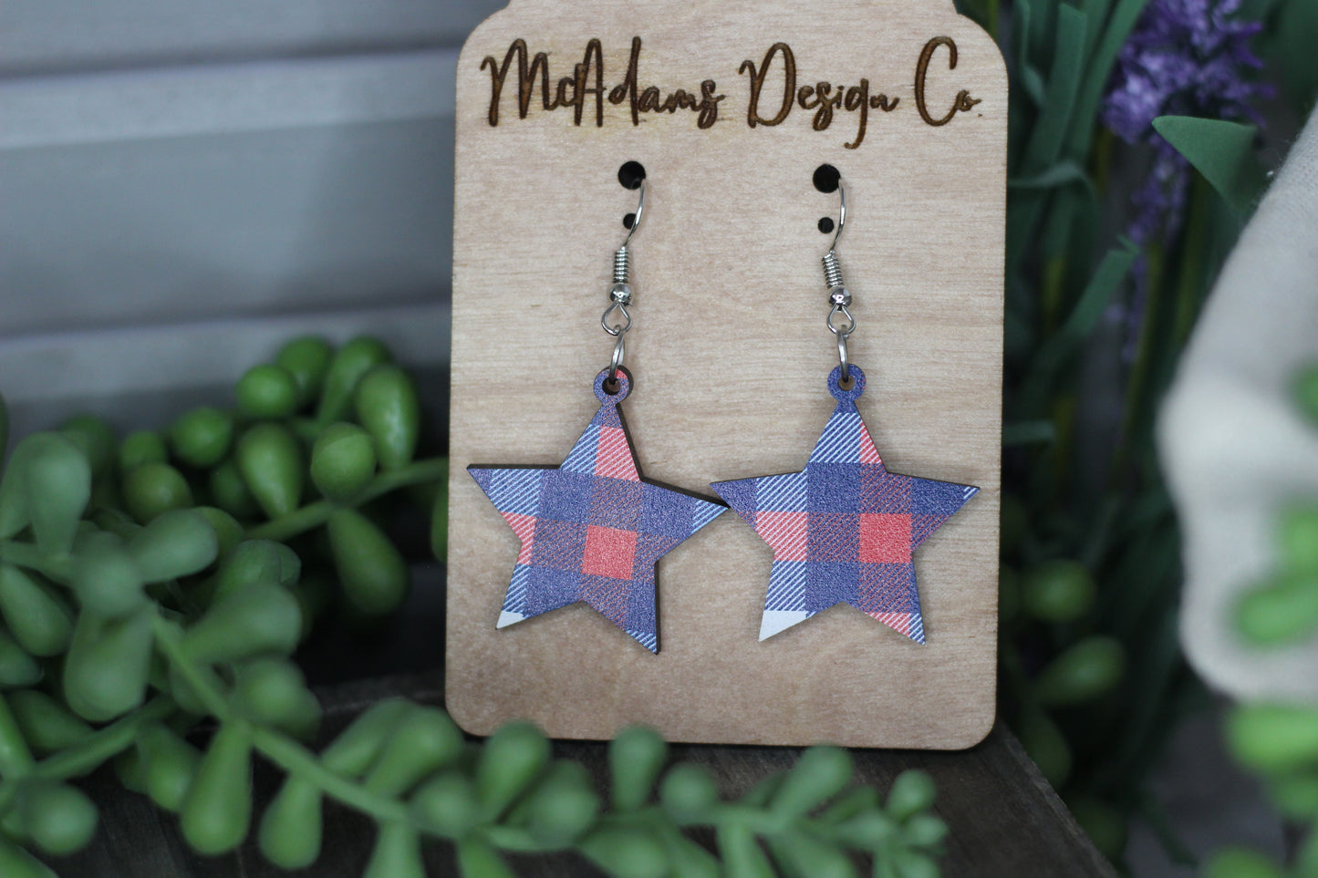 Patriotic Plaid Stars