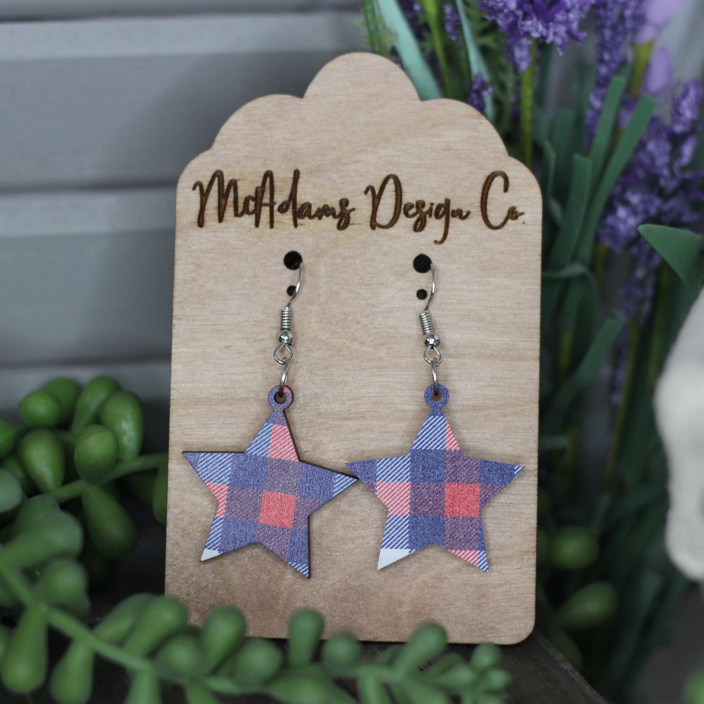 Patriotic Plaid Stars