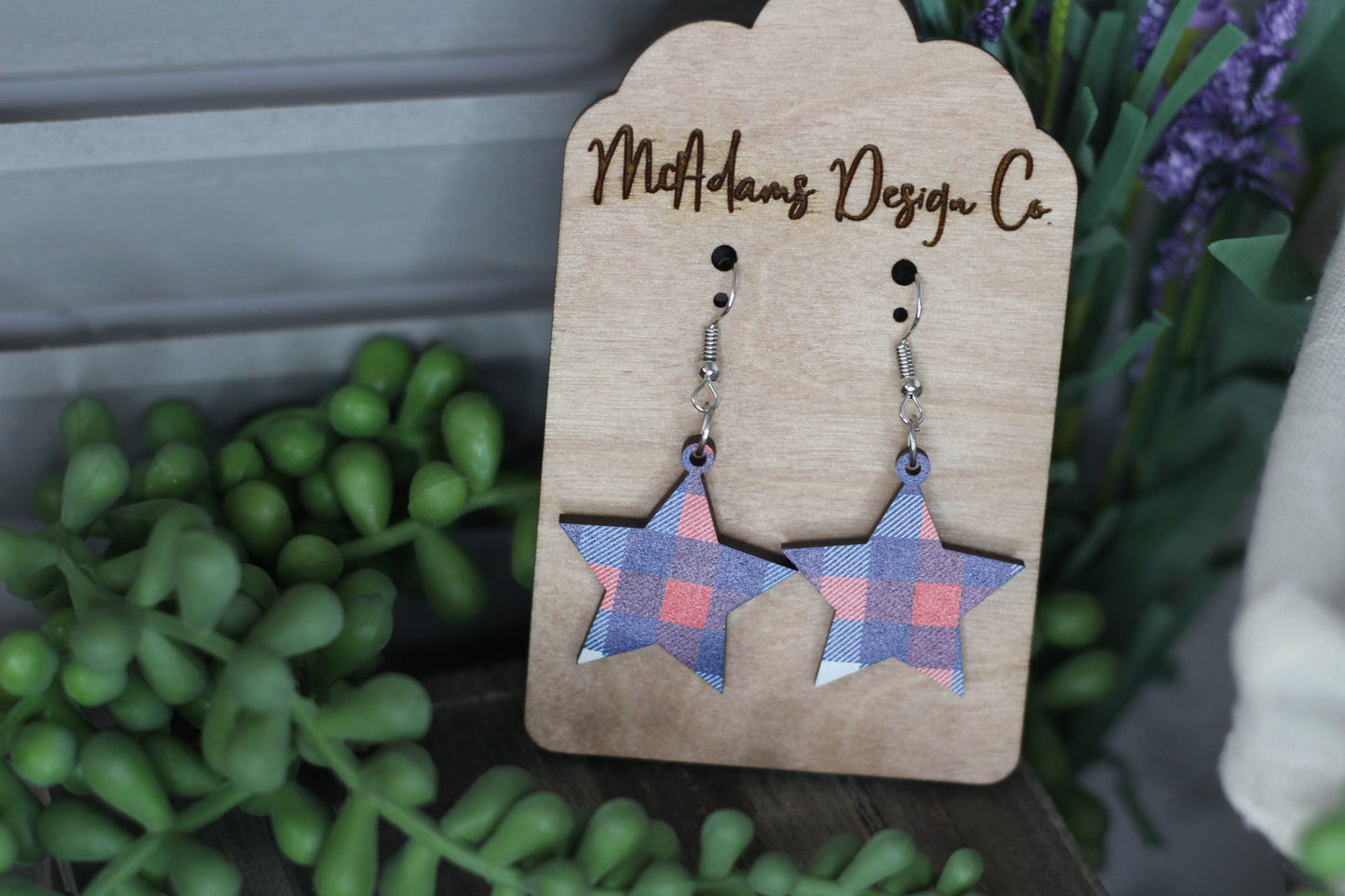 Patriotic Plaid Stars