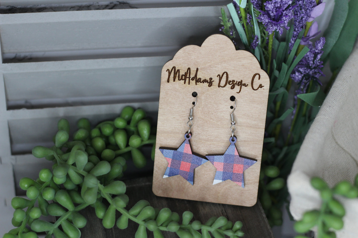 Patriotic Plaid Stars