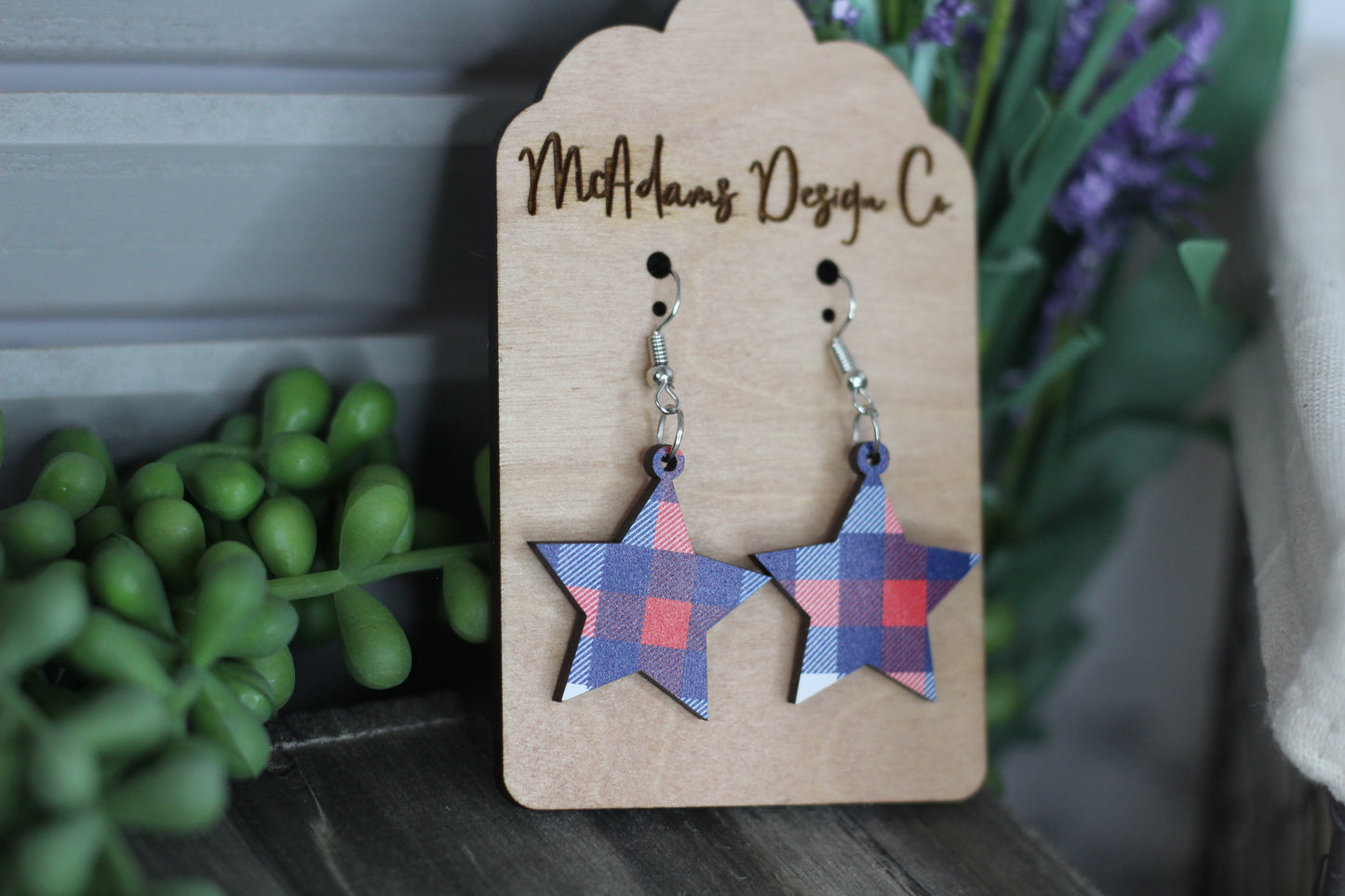 Patriotic Plaid Stars