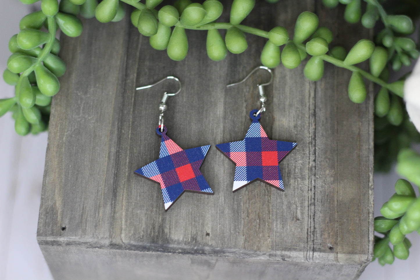 Patriotic Plaid Stars