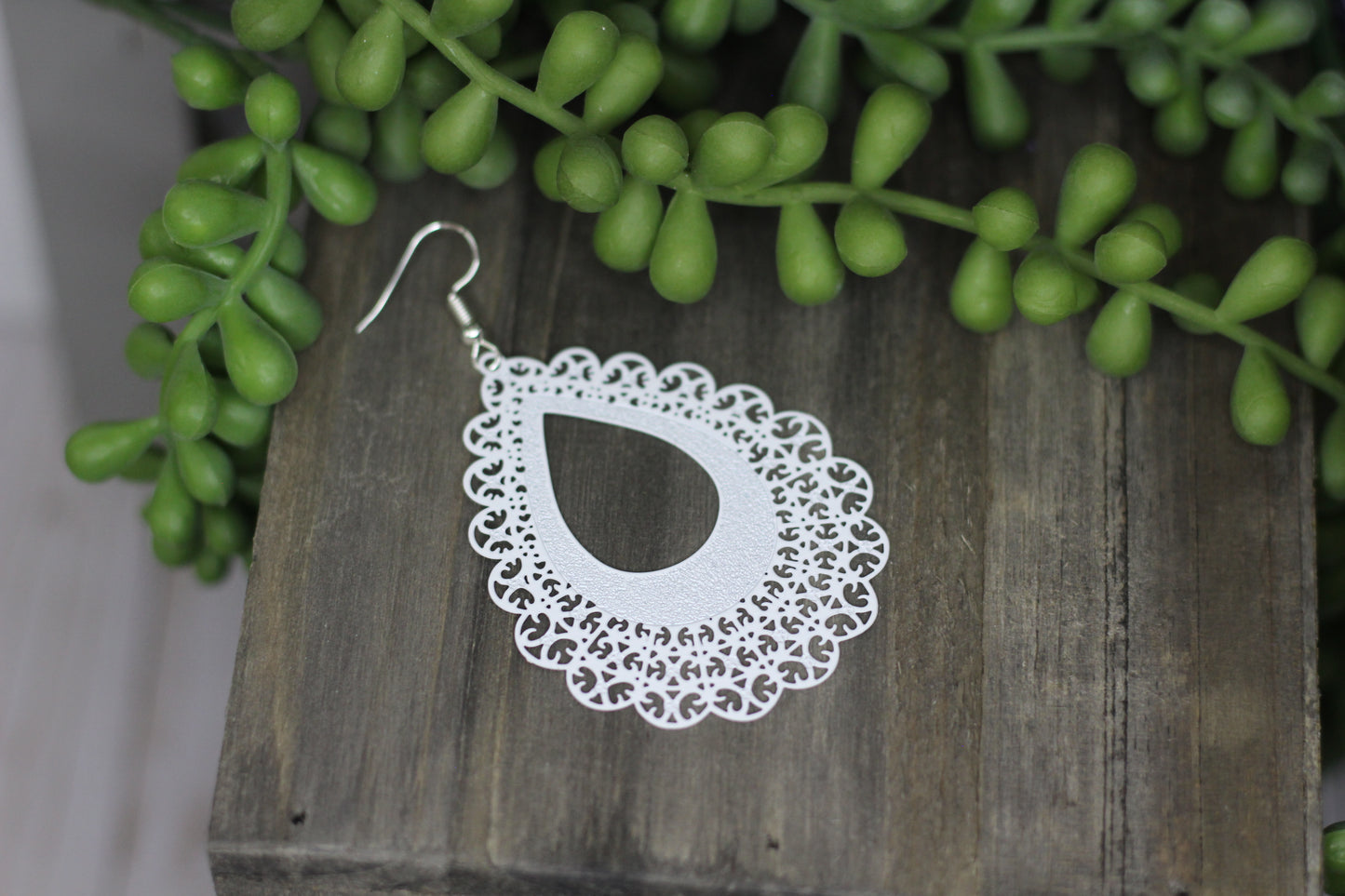 White Lace Earrings