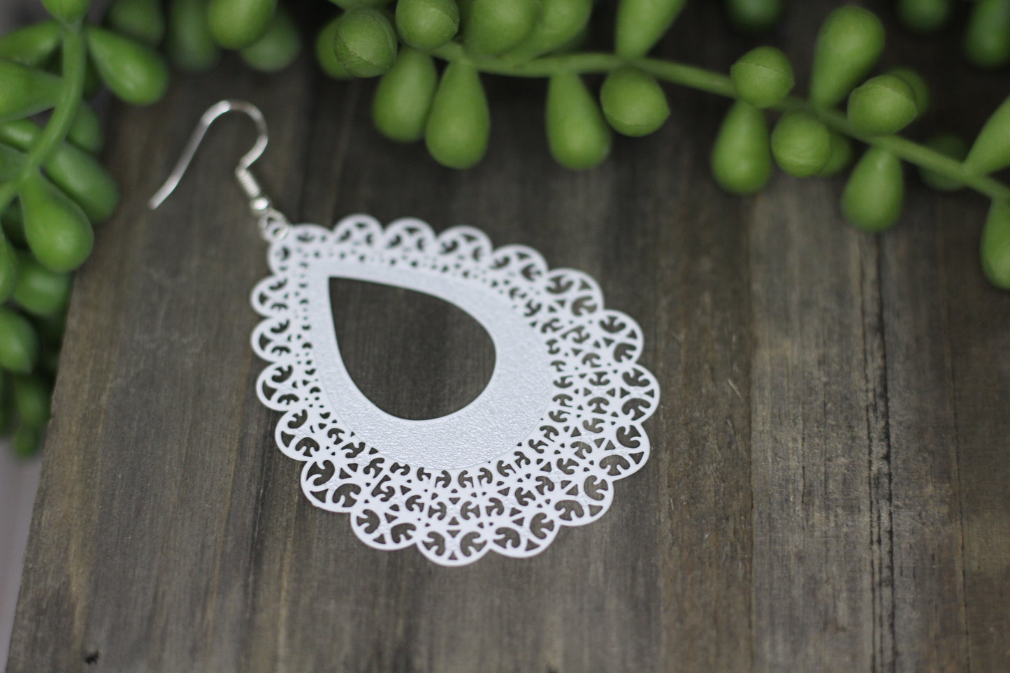 White Lace Earrings