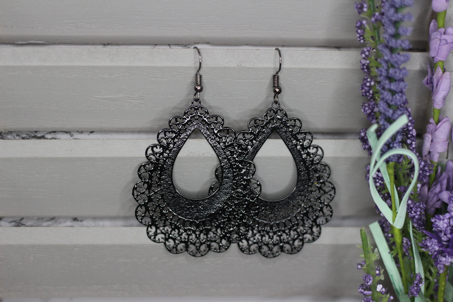 Black Lace Earrings