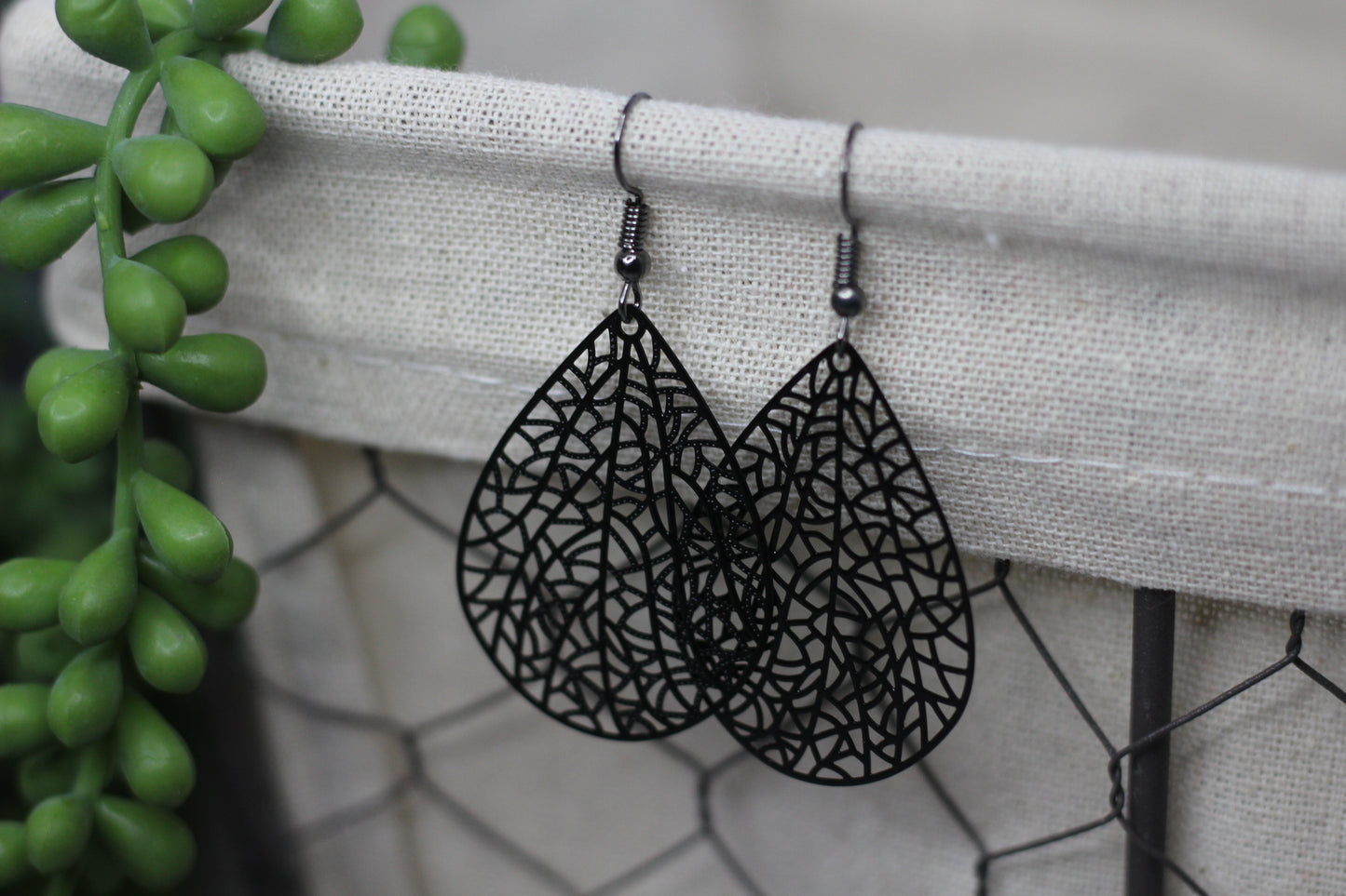 Filigree Leaf Earrings
