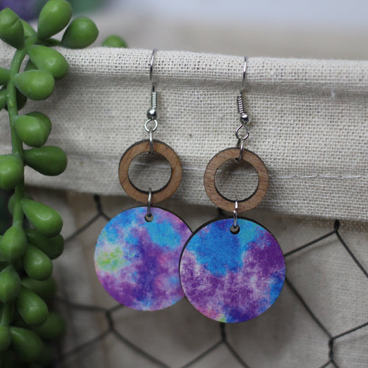 Pastel Sponge Paint Earrings