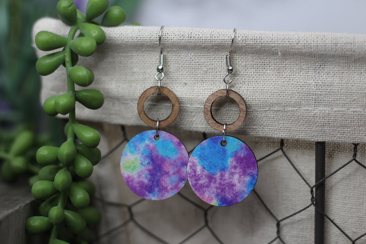 Pastel Sponge Paint Earrings