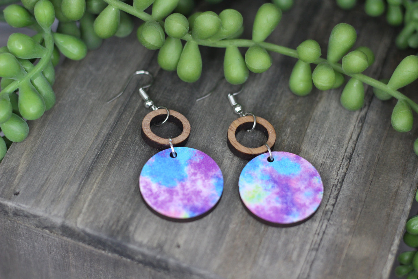 Pastel Sponge Paint Earrings
