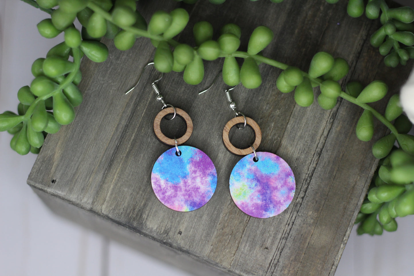 Pastel Sponge Paint Earrings