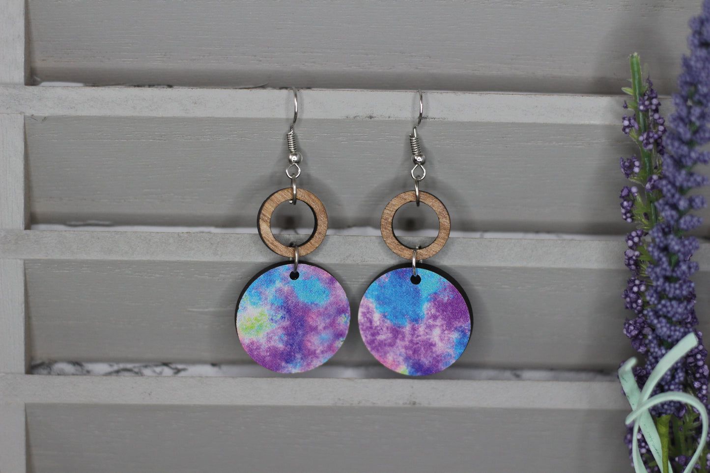 Pastel Sponge Paint Earrings