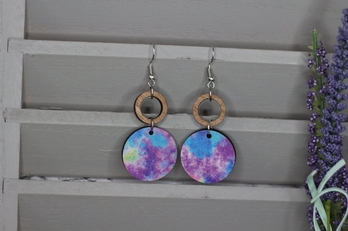 Pastel Sponge Paint Earrings