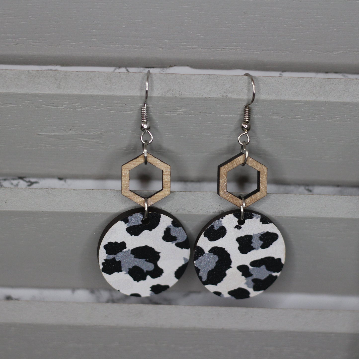 Snow Leopard Earrings