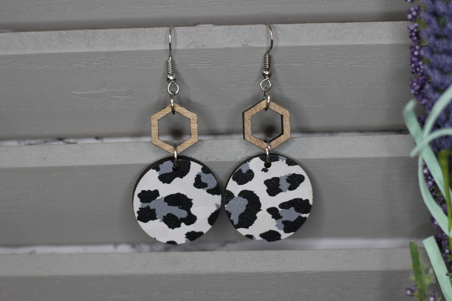 Snow Leopard Earrings