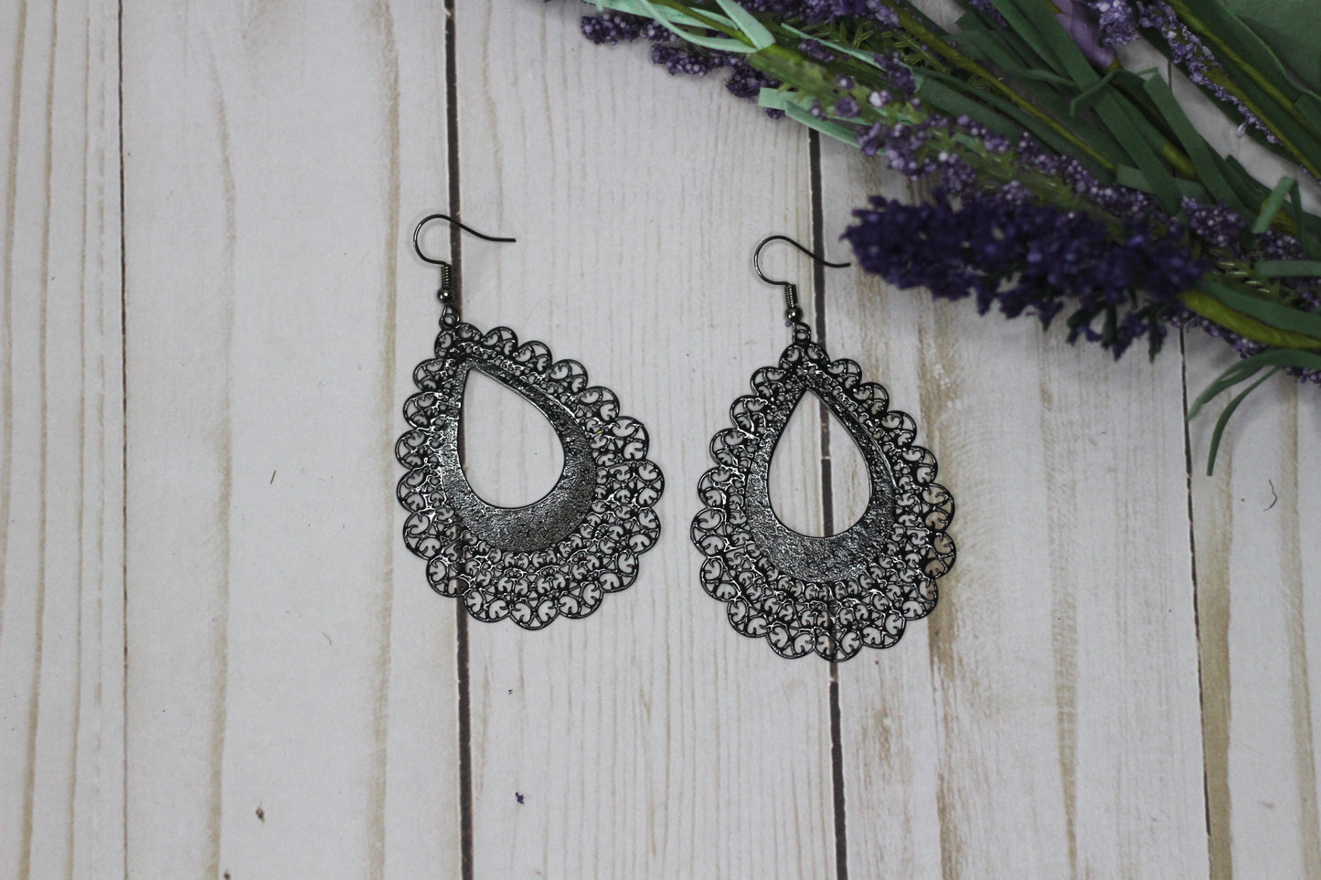 Black Lace Earrings