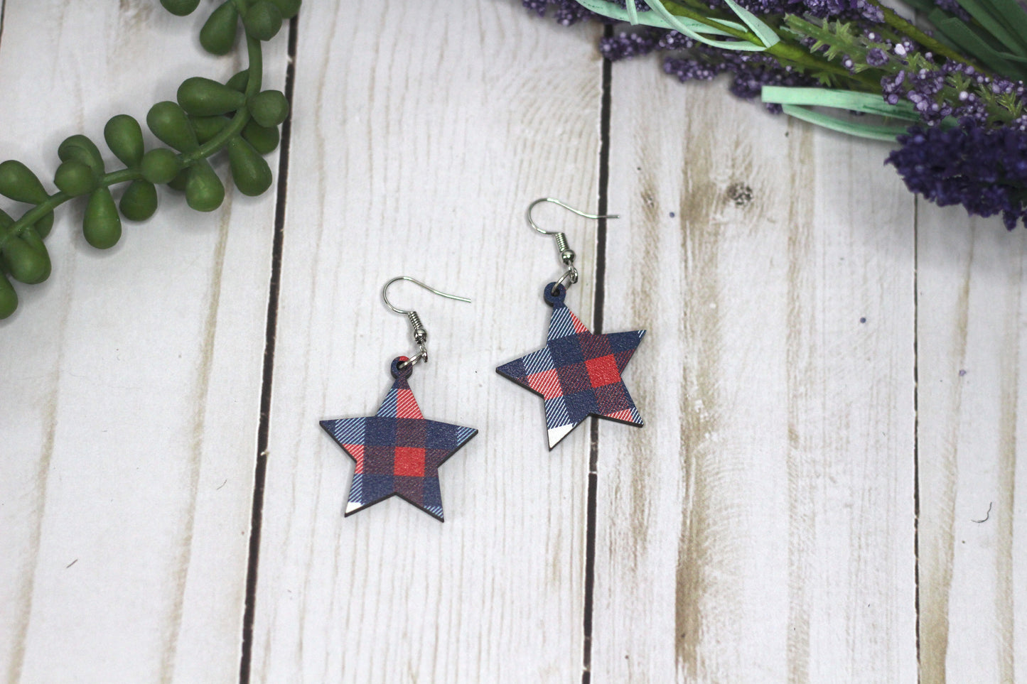 Patriotic Plaid Stars