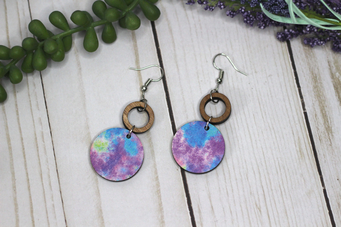 Pastel Sponge Paint Earrings