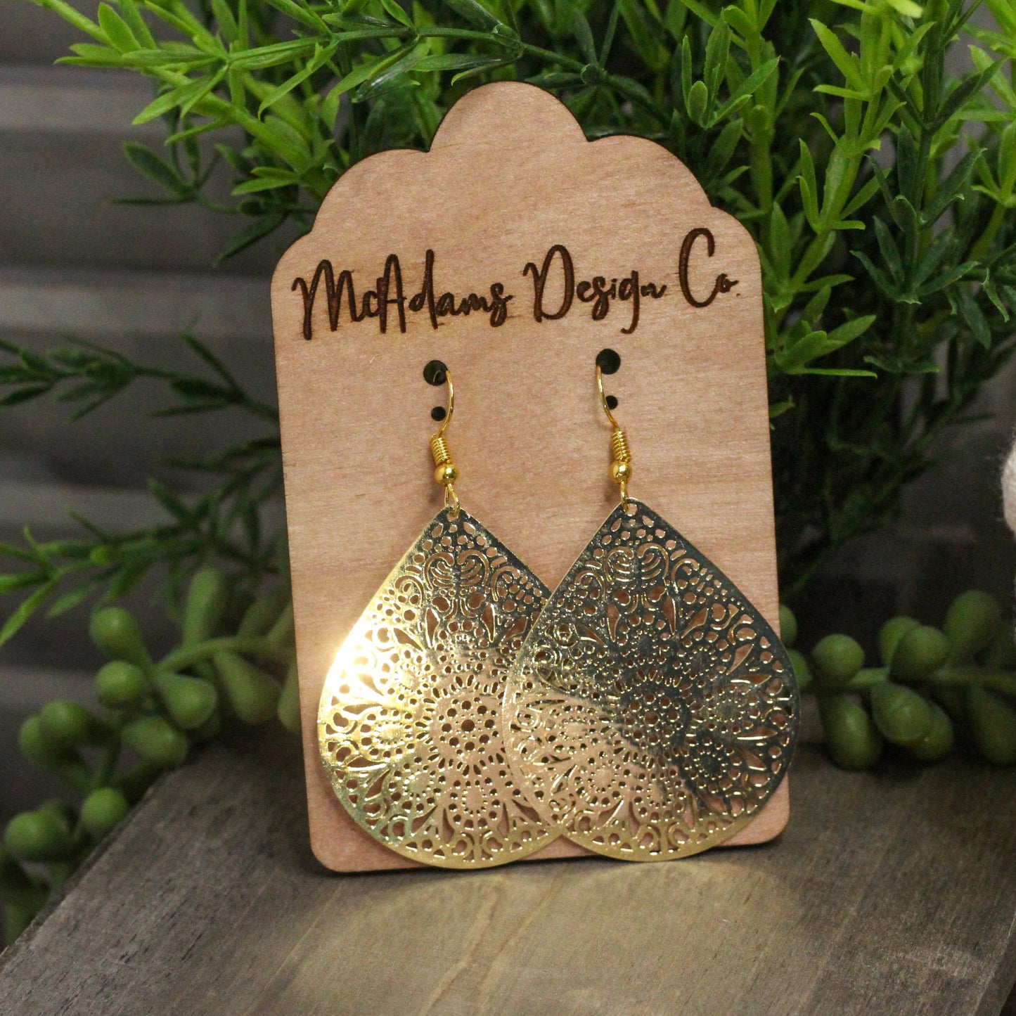 Gold Mandala Earrings