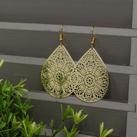 Gold Mandala Earrings