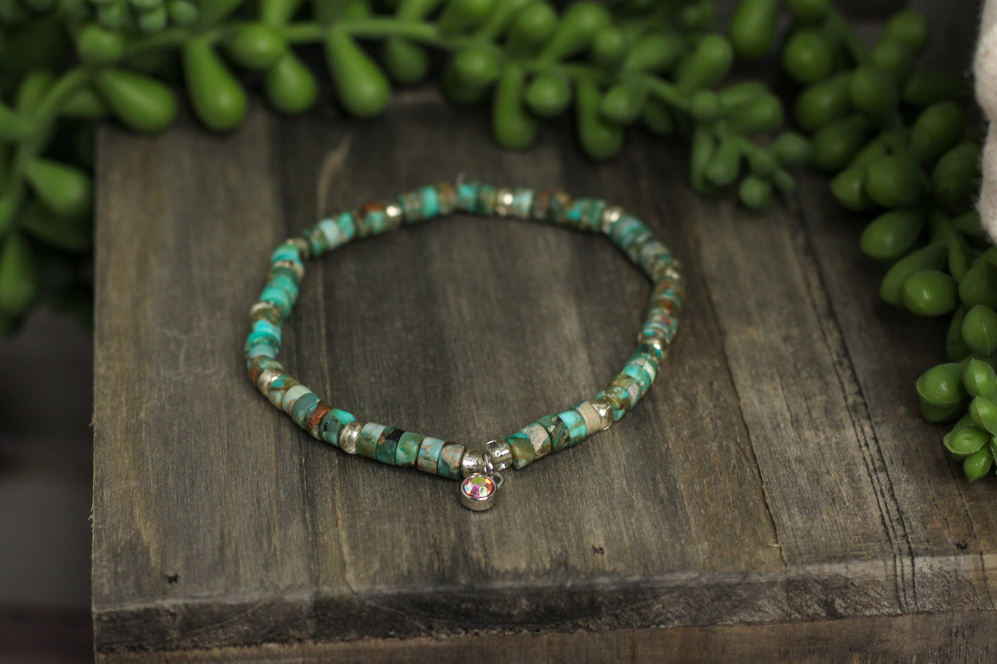 Skinny Turquoise Beaded Bracelet
