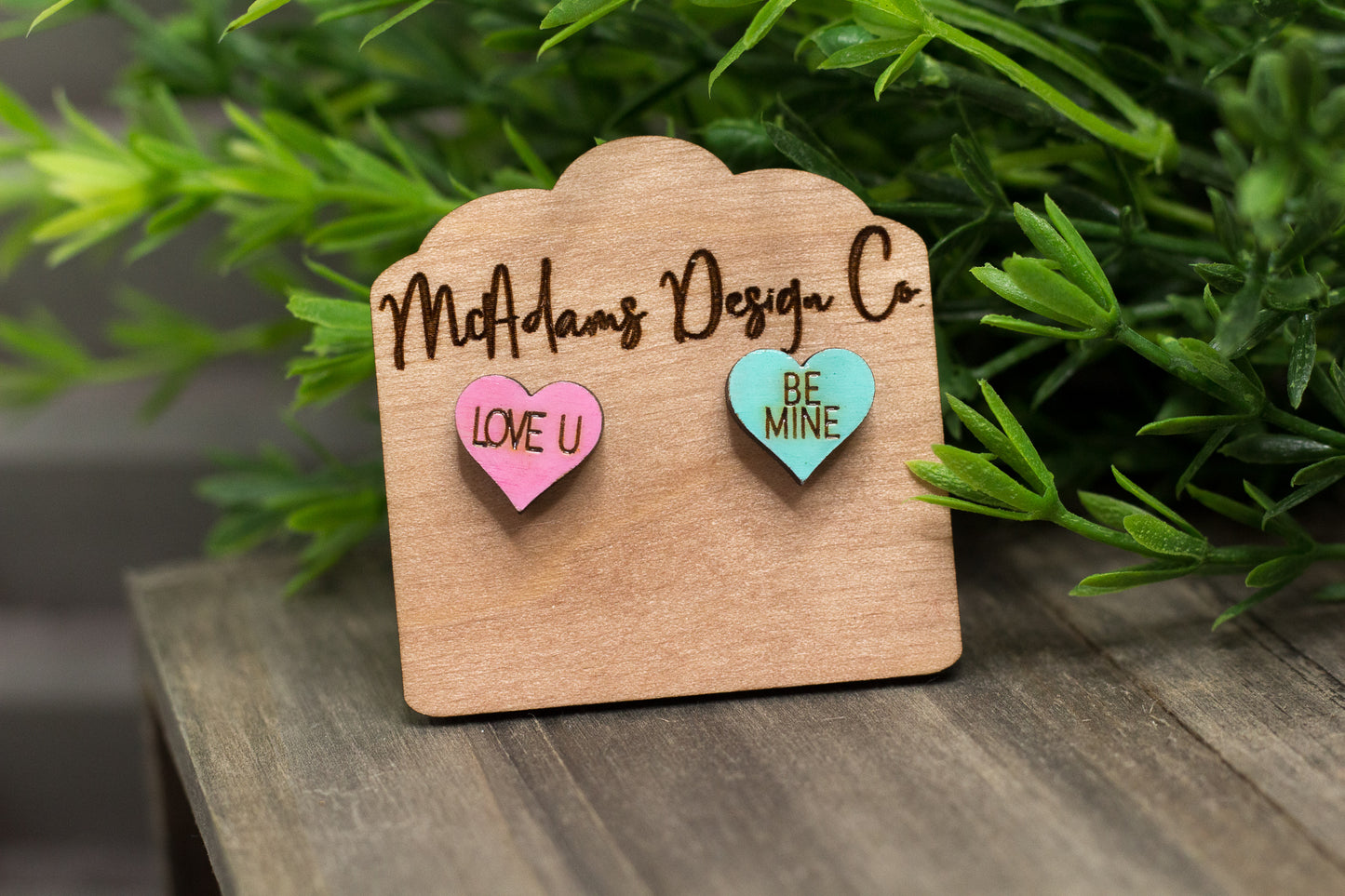 Mismatched Conversation Hearts Studs