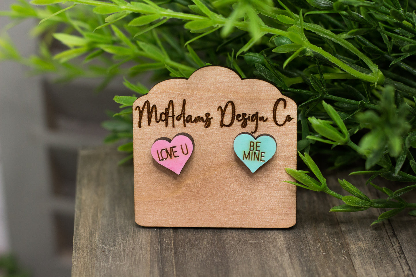 Mismatched Conversation Hearts Studs