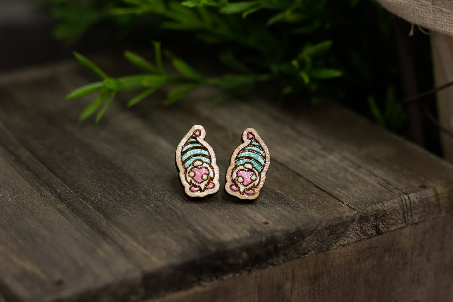 Gnome Heart Studs