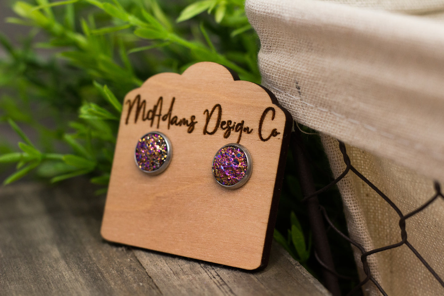 Hazel Druzy Studs