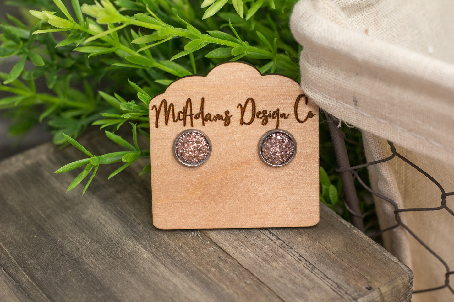 Bronze Druzy Studs