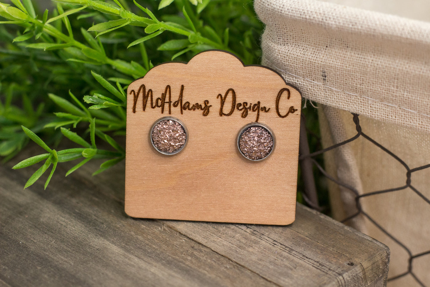 Bronze Druzy Studs