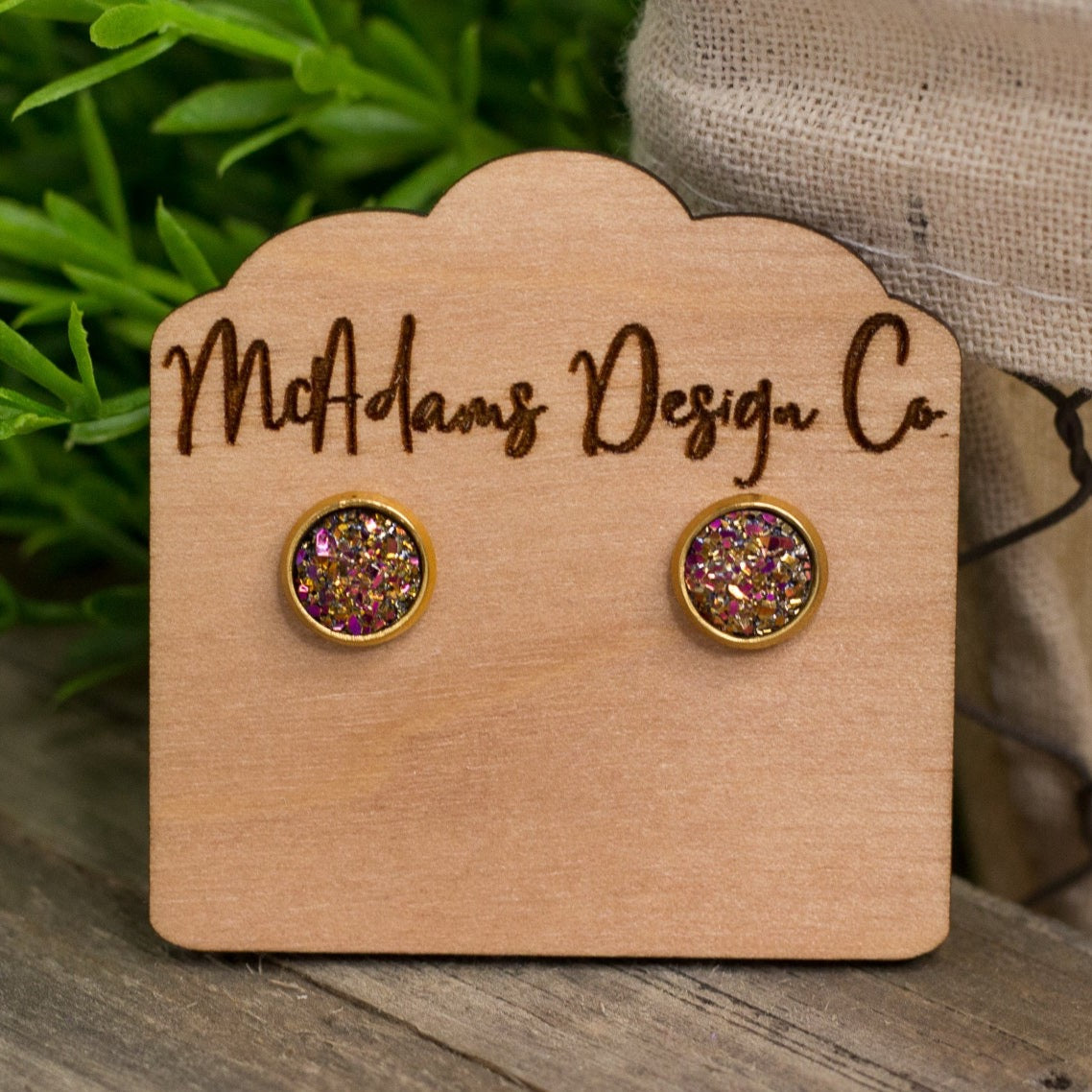 Mini Hazel Druzy Studs