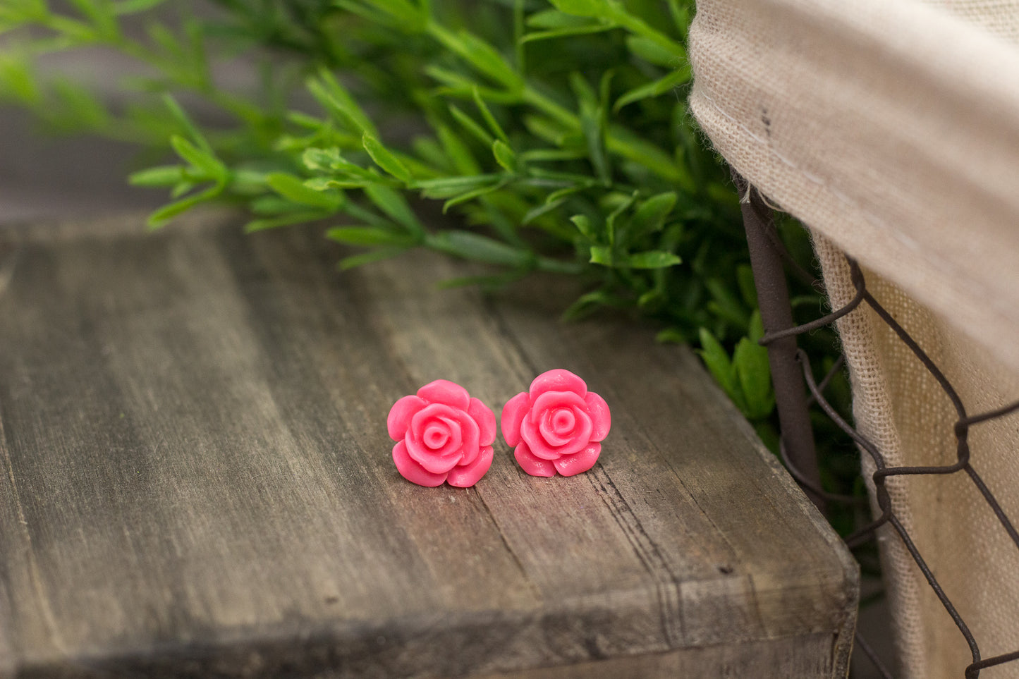 Matte Berry Rose Stud