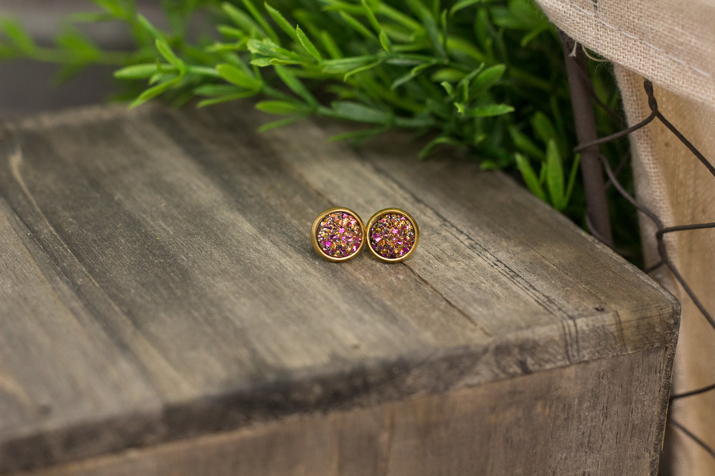 Mini Hazel Druzy Studs