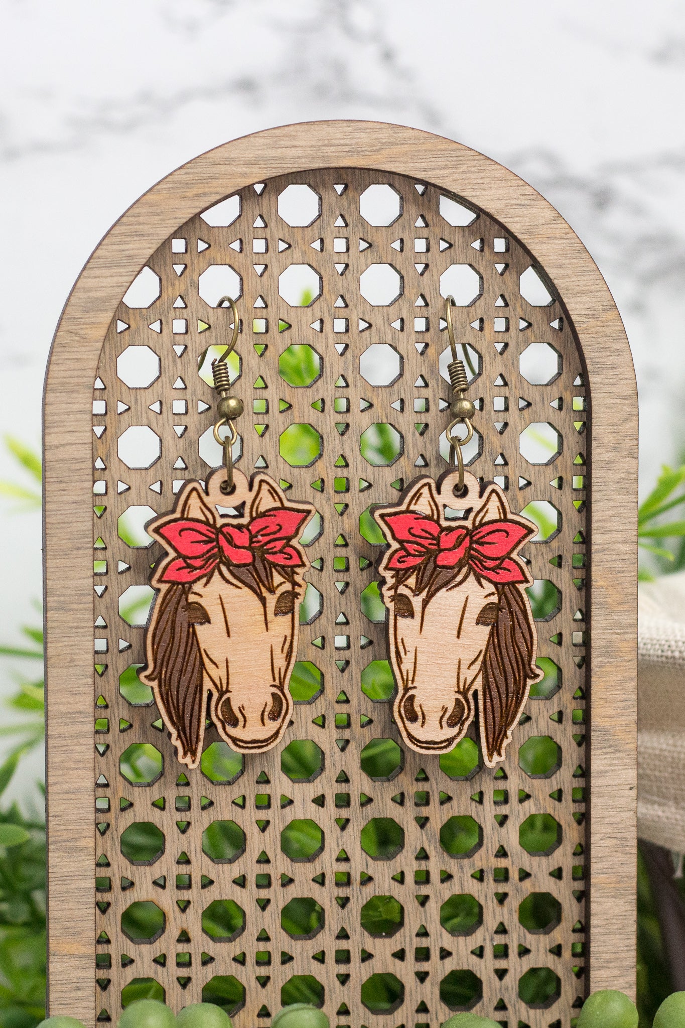 Horse in Bandana Earrings