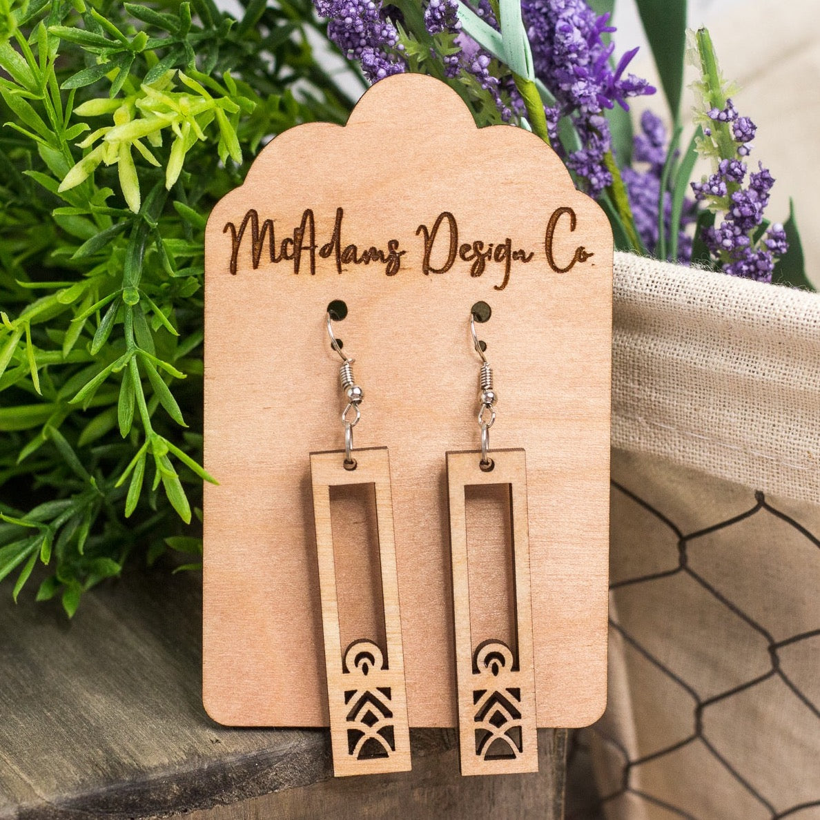 Mandala Bar Cutout Earrings