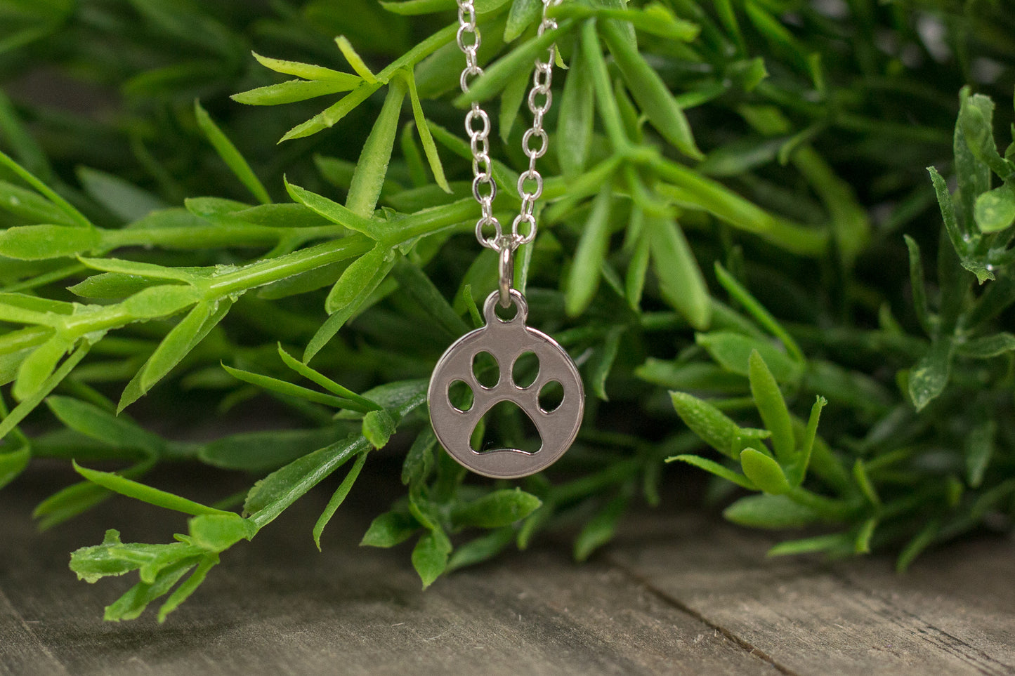 Silver Paw Print Necklace