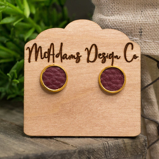 Faux Leather Studs