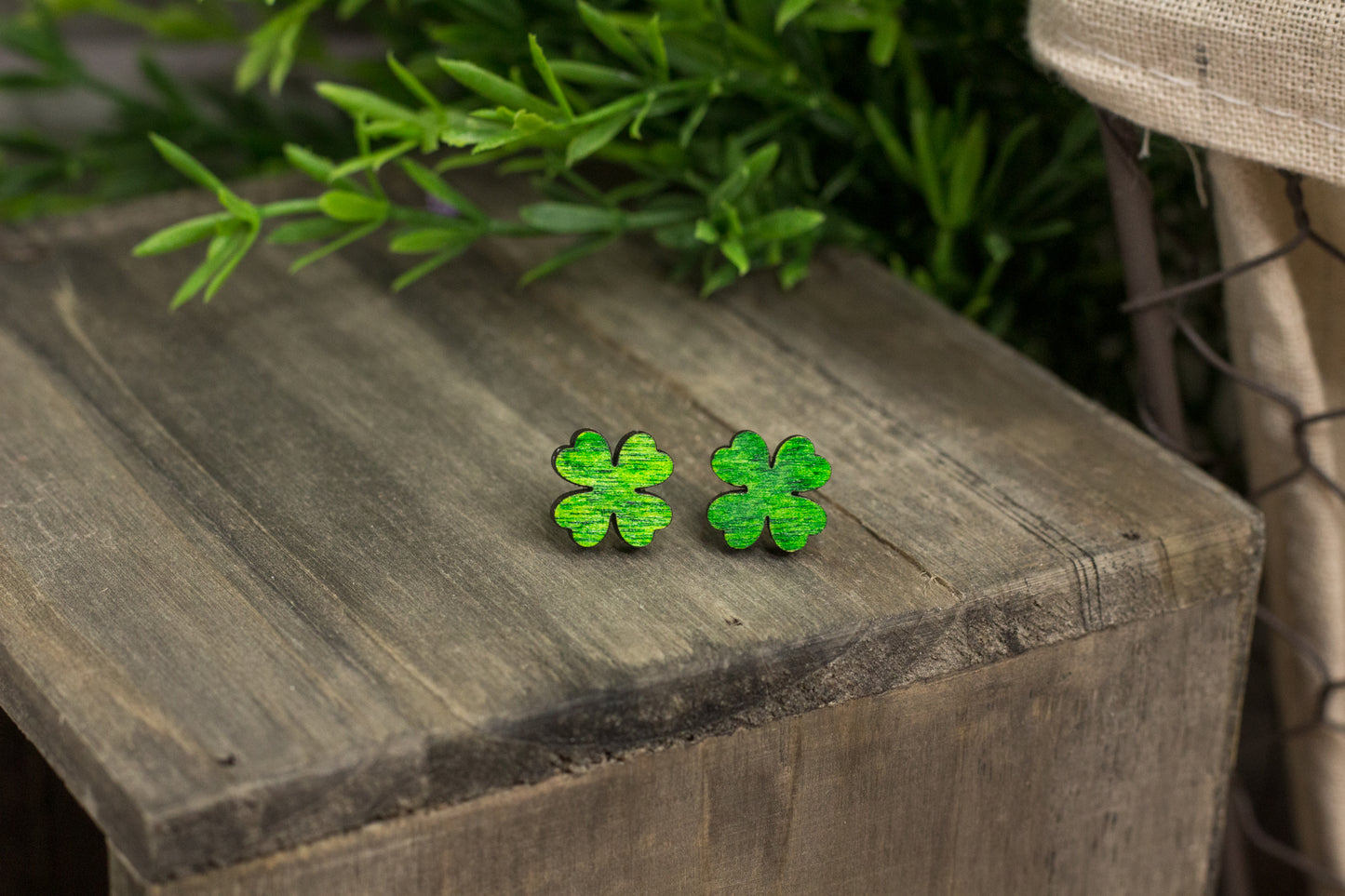 Four-Leaf Clover Studs